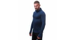 Sensor MERINO DF pánské triko dl.rukáv s kapucí deep blue XXL