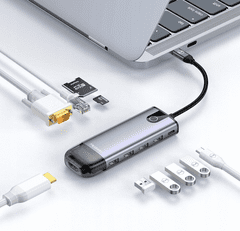 Mcdodo MCDODO HUB 10W1 USB-C RJ-45 VGA HDMI 4K DO MACBOOK M1 HU-7420