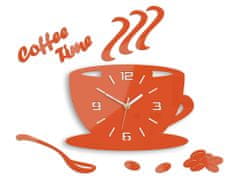 ModernClock Nástěnné hodiny Coffee oranžové