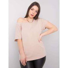 BASIC FEEL GOOD Dámské tričko plus size BEVERLY béžové RV-TS-6297.08P_361527 3XL