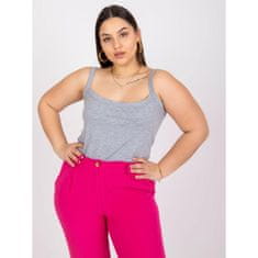 BASIC FEEL GOOD Dámský top plus size s ramínky Scarlette šedý RV-TP-6324.10_364336 3XL