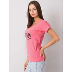 FANCY Dámské tričko s nápisem LEILLA růžový FA-TS-7160.71P_367598 Univerzální