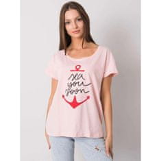 FANCY Dámské tričko s potiskem SILVA světle růžové FA-TS-7196.74P_367651 Univerzální