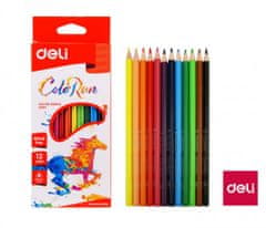 Deli stationery Pastelky DELI trojhranné ColoRun bezdřevé 12 barev EC113-12