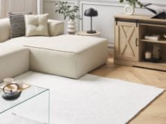 Beliani Bílý koberec 140x200 cm DEMRE