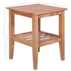 Greatstore Konferenční stolek 40 x 40 x 50 cm čtvercový masivní teak