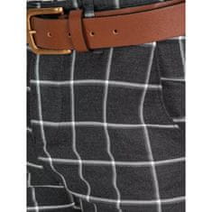 Dstreet Pánské kalhoty kostkované chinos TOD tmavě šedé ux3695 s31
