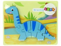 shumee Dřevěné puzzle Dinosaurus Brachiosaurus modrý