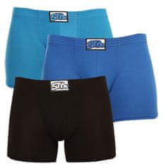 Styx 3PACK pánské boxerky long klasická guma vícebarevné (F9606769) - velikost L