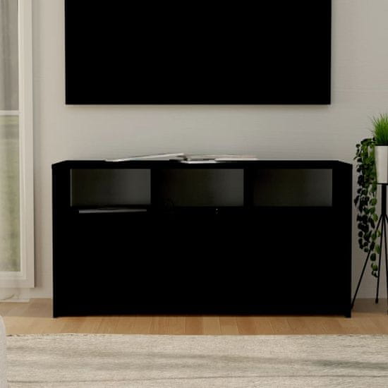 Greatstore TV skříňka černá 102 x 37,5 x 52,5 cm dřevotříska