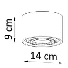 sarcia.eu Betonový stropní plafon 9 cm, šedý