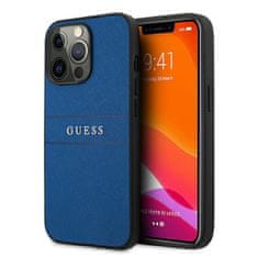 Guess GUHCP13LPSASBBL hybrid silikonové pouzdro iPhone 13 / 13 Pro 6.1" blue Saffiano Strap