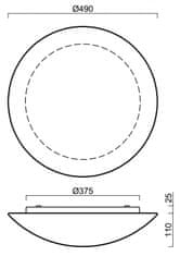 OSMONT OSMONT 71122 AURA 5 stropní/nástěnné skleněné svítidlo bílá IP43 3000/4000 K 27W LED DALI