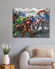 ZUTY Diamantové malování - AVENGERS HRDINOVÉ 40x50 cm bez rámu a bez vypnutí plátna