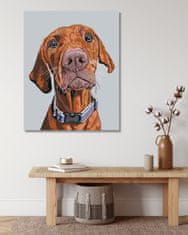 ZUTY Diamantové malování - RIDGEBACK S MODRÝM OBOJKEM 40x50 cm bez rámu a bez vypnutí plátna