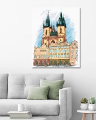 ZUTY Malování podle čísel - TÝNSKÝ CHRÁM PRAHA 40x50 cm bez rámu a bez vypnutí plátna