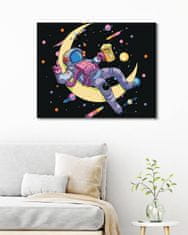 ZUTY Diamantové malování - ASTRONAUT A PIVO 40x50 cm bez rámu a bez vypnutí plátna