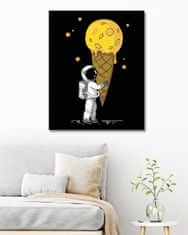 ZUTY Diamantové malování - ASTRONAUT SE ZMRZLINOU 40x50 cm bez rámu a bez vypnutí plátna