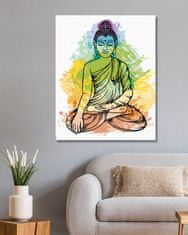 ZUTY Diamantové malování - BAREVNÝ BUDDHA 40x50 cm bez rámu a bez vypnutí plátna