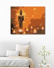 ZUTY Diamantové malování - BUDDHA S LOTUSY 40x50 cm bez rámu a bez vypnutí plátna