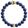 Thomas Sabo Náramek "Lebka" , A1535-932-32-L19, Sterling Silver, 925 Sterling silver, 18k yellow gold plating, simulated lapis lazuli