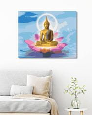 ZUTY Diamantové malování - BUDDHA V LOTOSU 40x50 cm bez rámu a bez vypnutí plátna