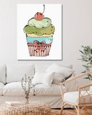 ZUTY Diamantové malování - CUPCAKE S RŮŽOVOU TŘEŠNÍ (HALEY BUSH) 40x50 cm bez rámu a bez vypnutí plátna