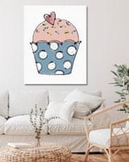 ZUTY Diamantové malování - CUPCAKE SE SRDÍČKEM 2 (HALEY BUSH) 40x50 cm bez rámu a bez vypnutí plátna