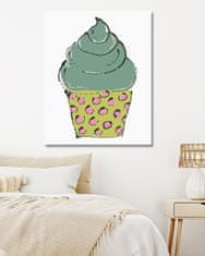 ZUTY Diamantové malování - ZELENÝ CUPCAKE (HALEY BUSH) 40x50 cm bez rámu a bez vypnutí plátna