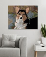 ZUTY Diamantové malování - WELSH CORGI PEMBROKE (VICTORIA SCHULTZ) 40x50 cm bez rámu a bez vypnutí plátna