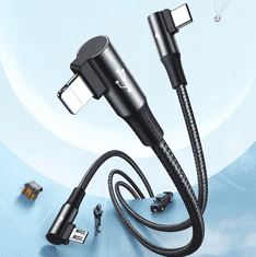 Mcdodo MCDODO KABEL KABEL PRO IPHONE MICRO USB TYP C 3W1 CA-8880