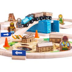 Bigjigs Toys Bigjigs Rail Vláčkodráha Stavba 50 dílů