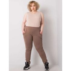 BASIC FEEL GOOD Dámské tepláky plus size KAIRI béžové RV-DR-6643.95_365058 XL