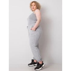 BASIC FEEL GOOD Dámské tepláky plus size bavlněné AINHOA šedé RV-DR-6331.86_366486 3XL