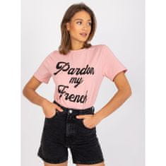 FANCY Dámské tričko s kulatým výstřihem JADE světle růžové FA-TS-7677.91P_383731 Univerzální