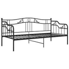 Vidaxl Rám rozkládací postele černý kovový 90 x 200 cm