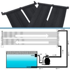 shumee Solární ohřívač bazénu panely 4 ks 80 x 310 cm