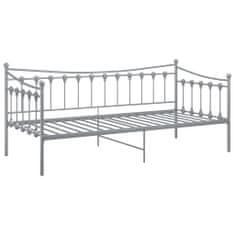 Vidaxl Rám postele/pohovky šedý kovový 90 x 200 cm