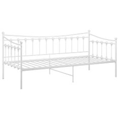 Vidaxl Rám postele/pohovky bílý kovový 90 x 200 cm