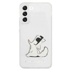 Karl Lagerfeld KLHCS22MCFNRC hard silikonové pouzdro Samsung Galaxy S22 PLUS 5G transparent Choupette Eat