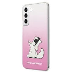 Karl Lagerfeld KLHCS22MCFNRCPI hard silikonové pouzdro Samsung Galaxy S22 PLUS 5G pink Choupette Eat