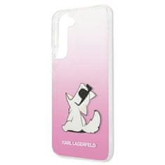 Karl Lagerfeld KLHCS22MCFNRCPI hard silikonové pouzdro Samsung Galaxy S22 PLUS 5G pink Choupette Eat