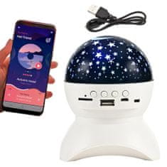 Noční LED projektor hvězd s USB, růžová E-243-RU