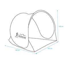 Royokamp Samorozkládací plážový stan 145x100x100 cm, modrá T-957-MO