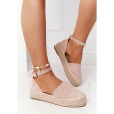 Slaměné espadrilky na platformě Beige Bali velikost 37