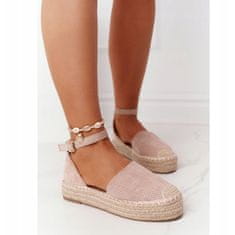 Slaměné espadrilky na platformě Beige Bali velikost 37