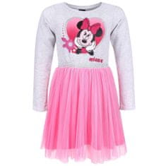 Disney Šedo-růžové tylové šaty s dlouhým rukávem Minnie Mouse DISNEY, 98/104