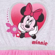 Disney Šedo-růžové tylové šaty s dlouhým rukávem Minnie Mouse DISNEY, 98/104