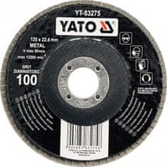YATO Kotouč lamelový brusný na kov 125x22,4mm P120