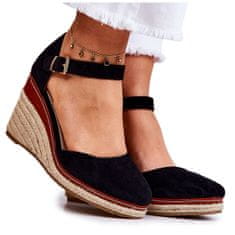 Dámské espadrilky s podpatky Black velikost 36